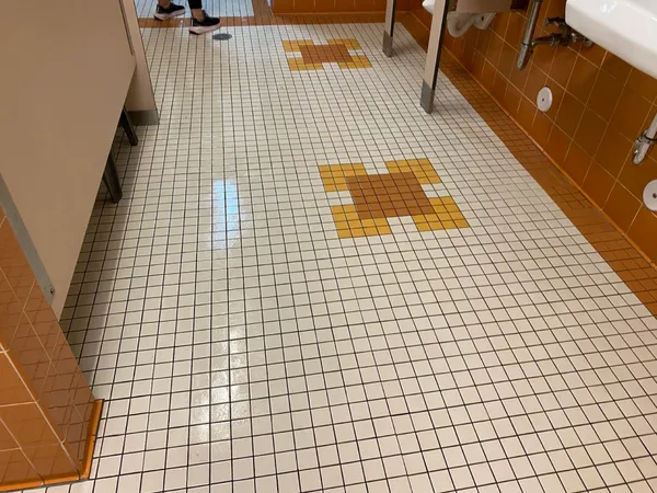 Deep-cleaned restroom facility